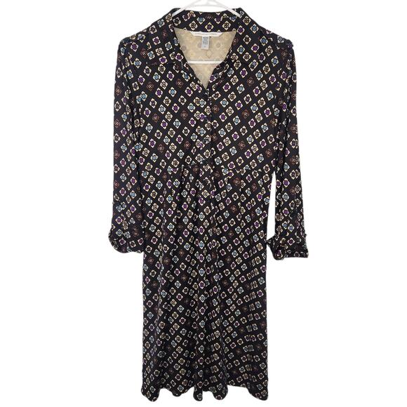 Diane Von Firstenberg DvF Silk Knee Length Dress 8‎ Minimalist Quiet Luxury - Picture 1 of 8